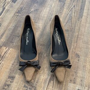 Bettye Muller Brown Heels with Black Bow